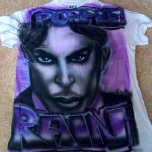 Prince Purple Rain graffiti art T